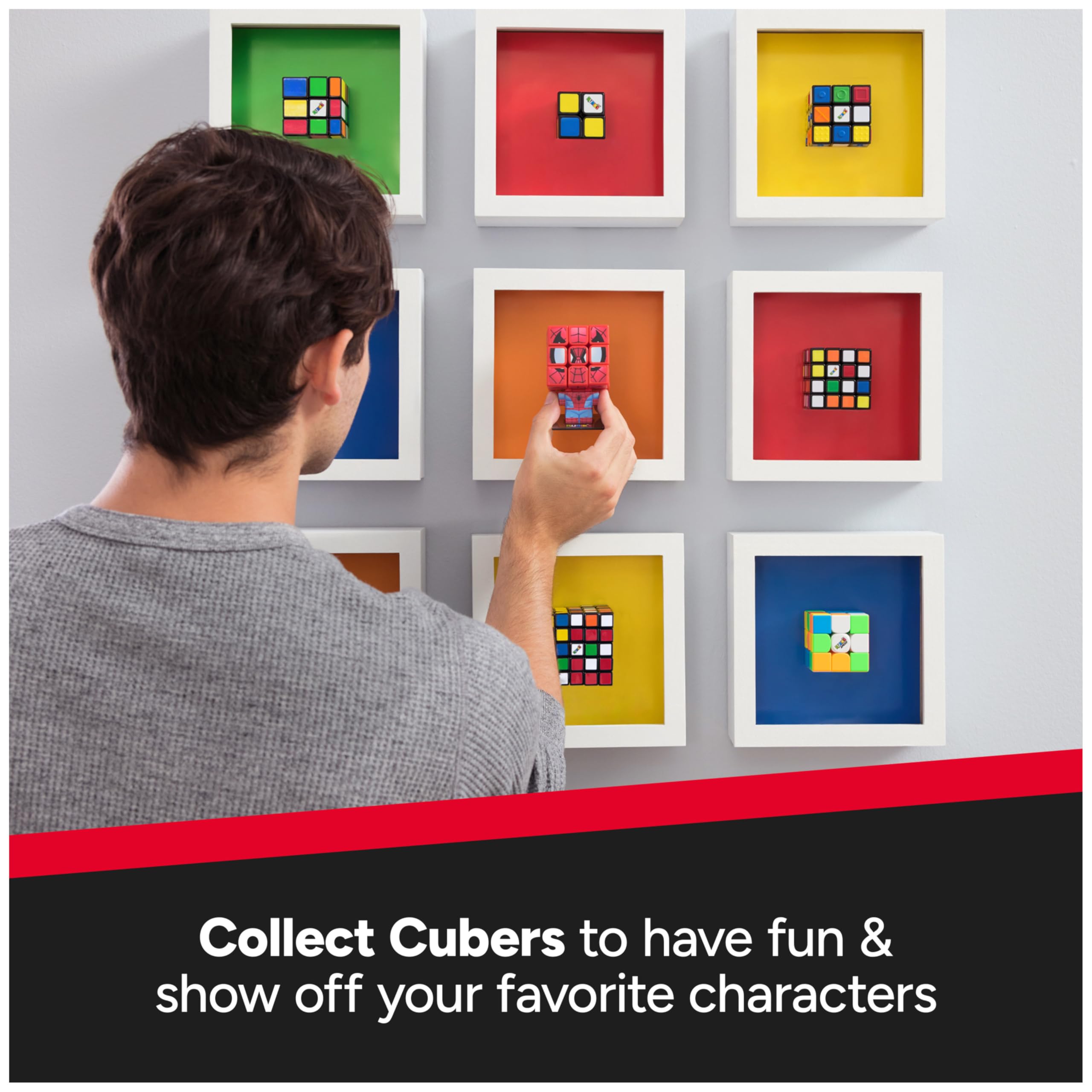 Rubik’s Spider-Man Cuber on desk decor supports focus and fine motor skills.