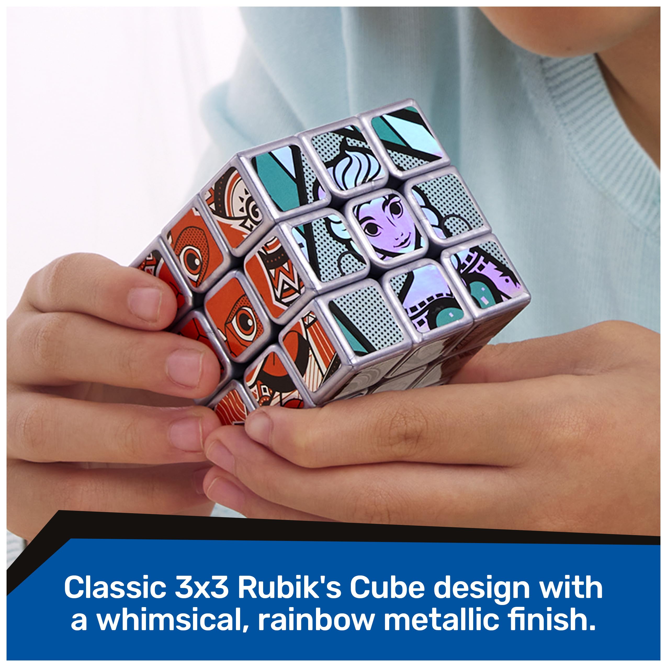 Rubik’s Disney100 Platinum 3x3 cube packaging shot, great for gifting and display.