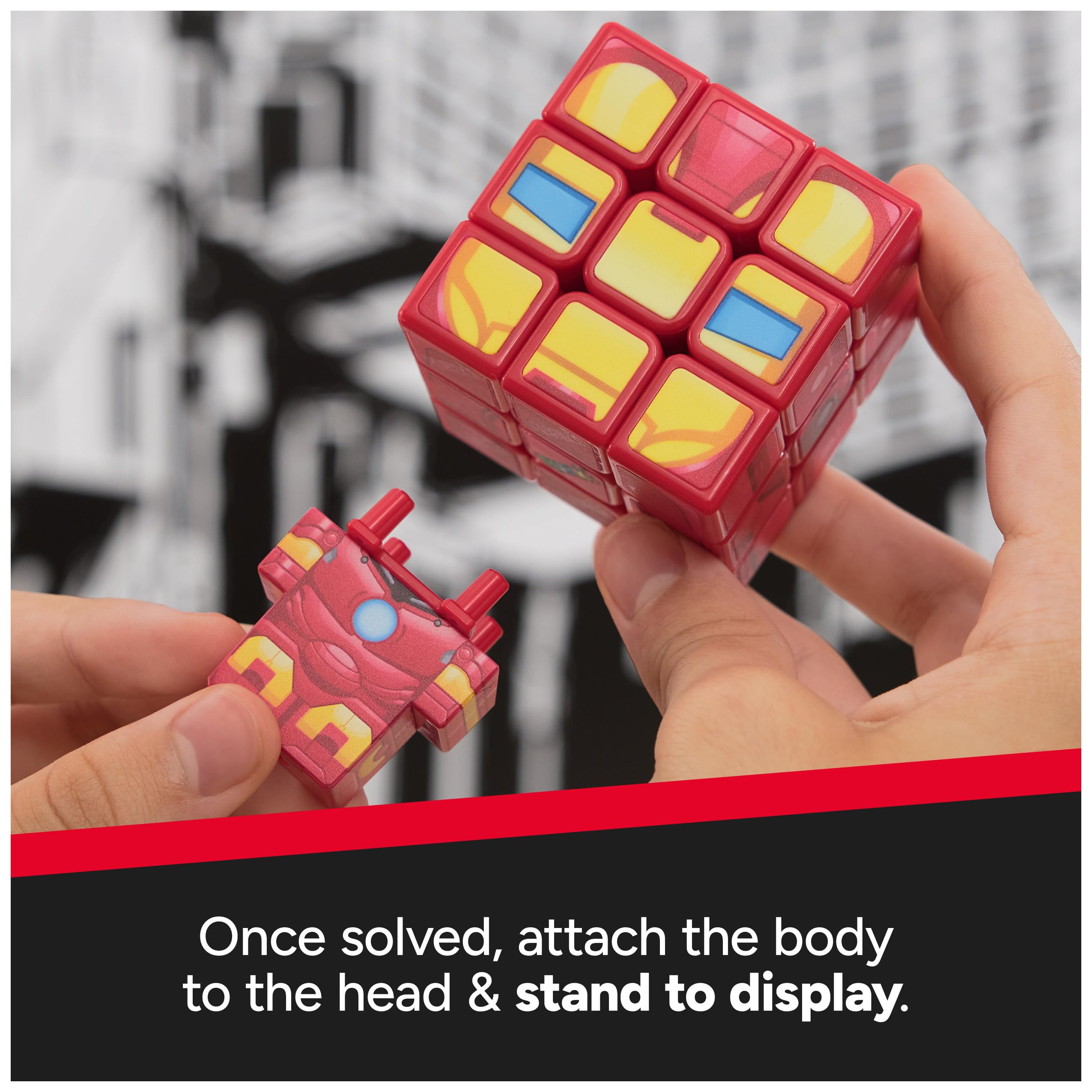 Rubik's Iron Man Cuber puzzle for fans as a tactile fidget