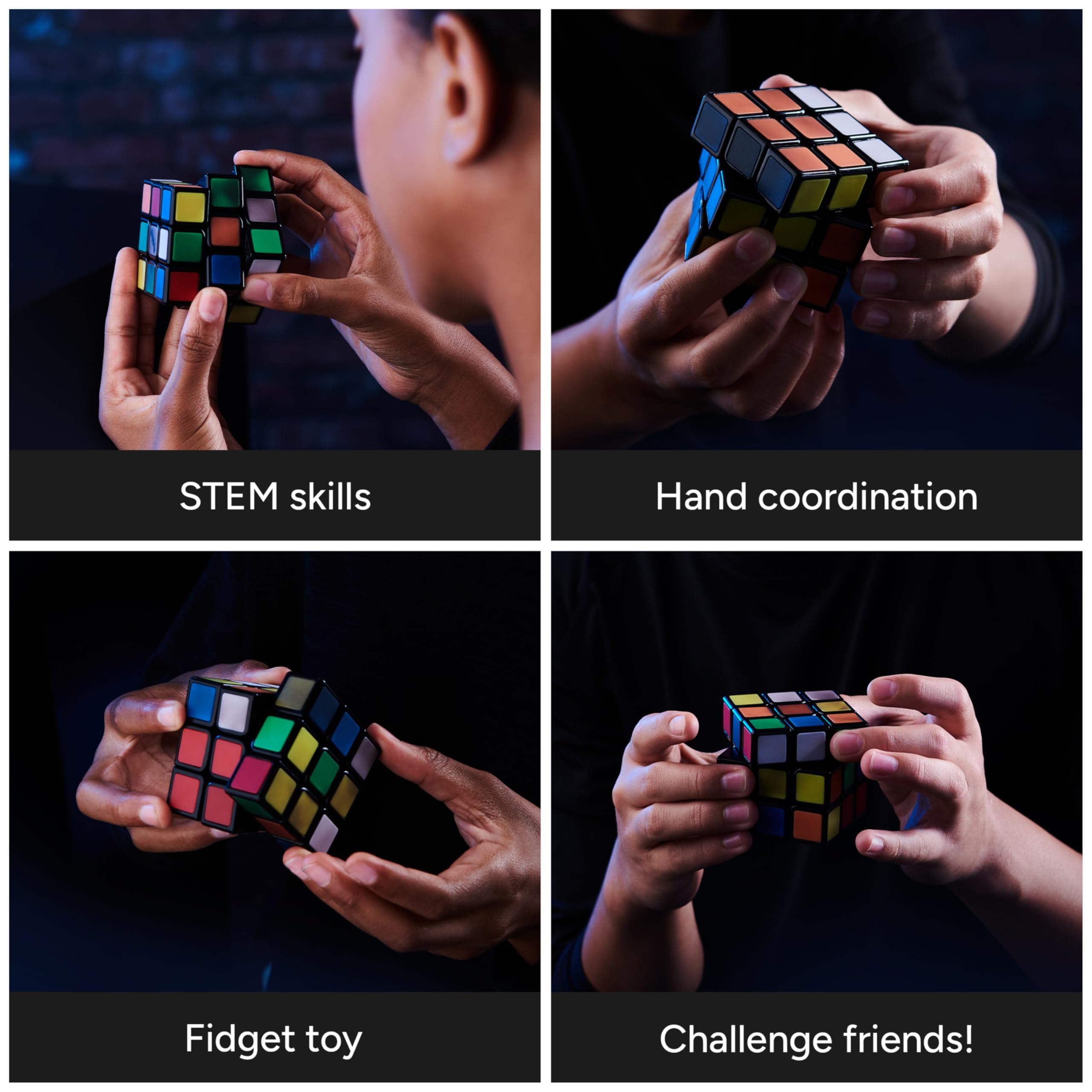 Rubik's Phantom twist-and-solve action for hands-on cognitive challenge