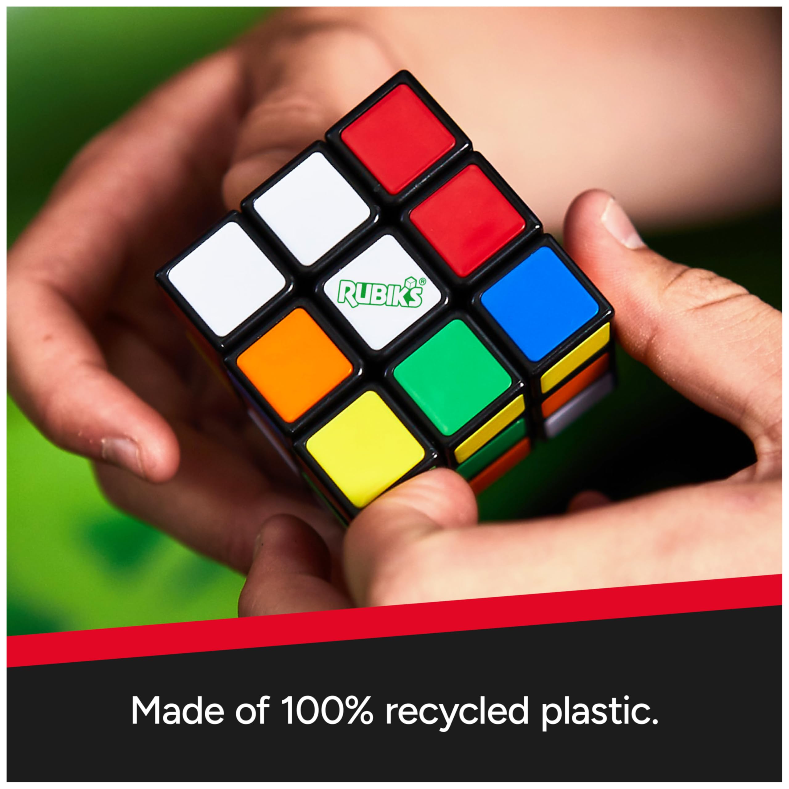 Rubik's Re-Cube assembly supports spatial reasoning during play.