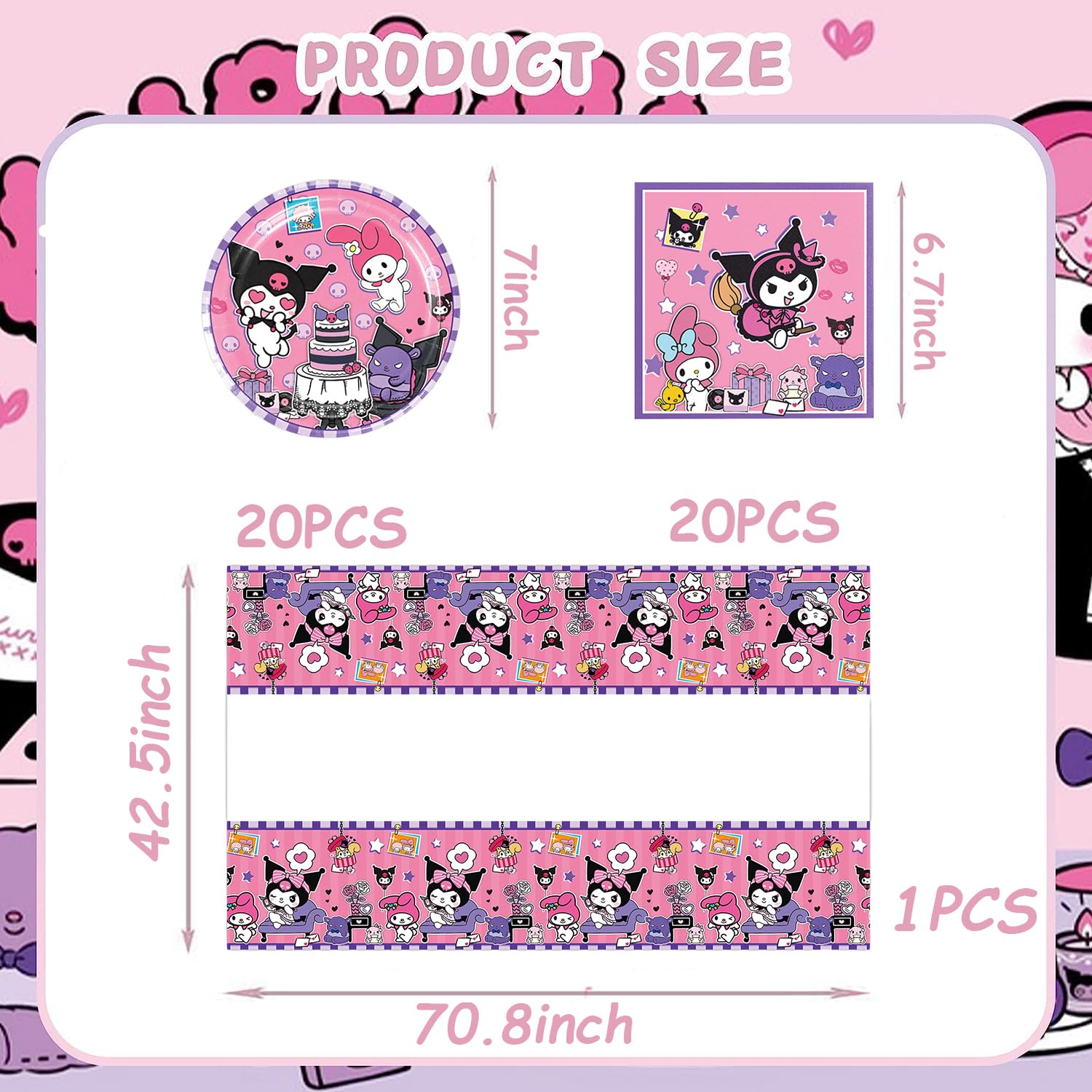 Ruewarm Digbys Kuromis plate design closeup showcasing color and character.