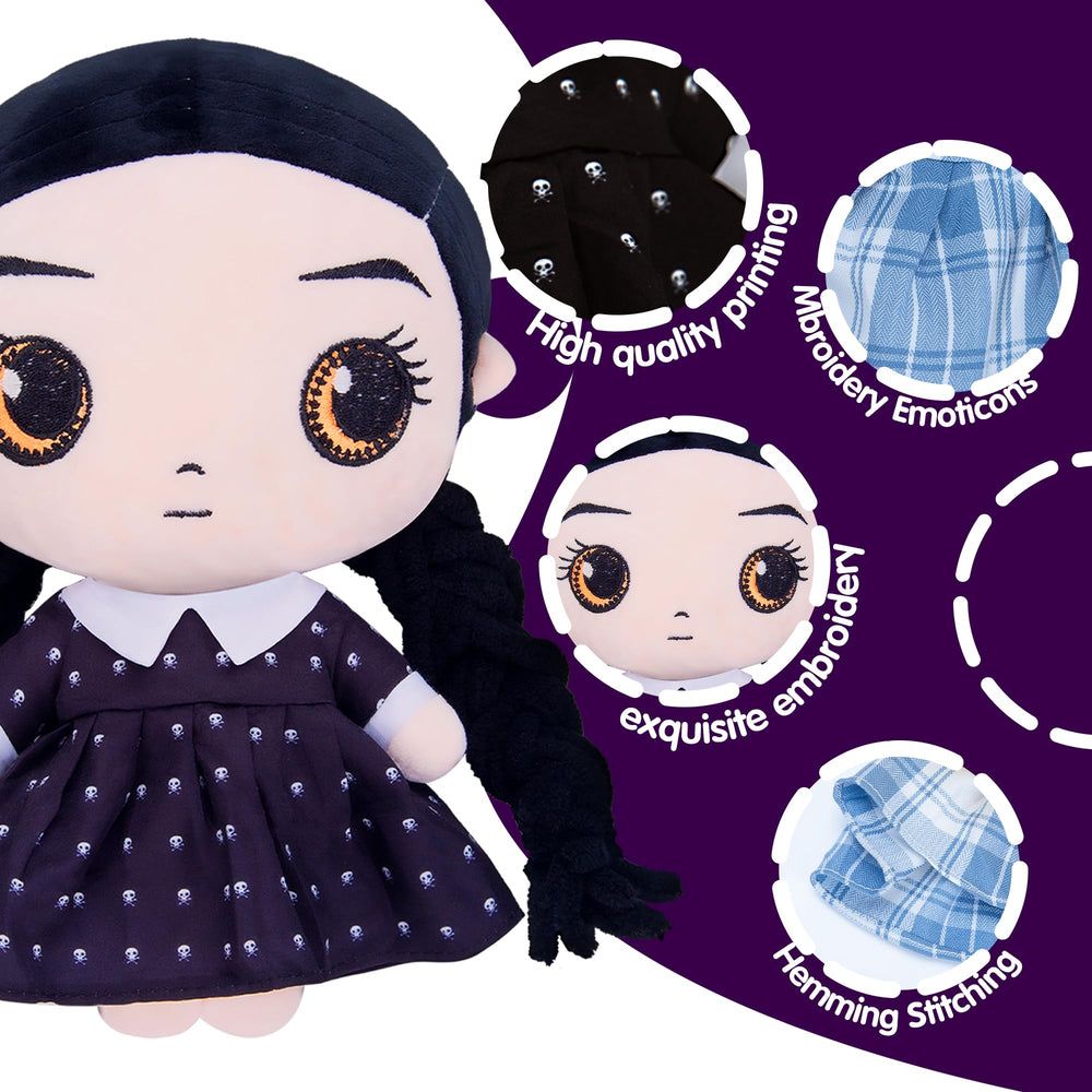Rugvan plush doll placed in a bedroom or playroom display.
