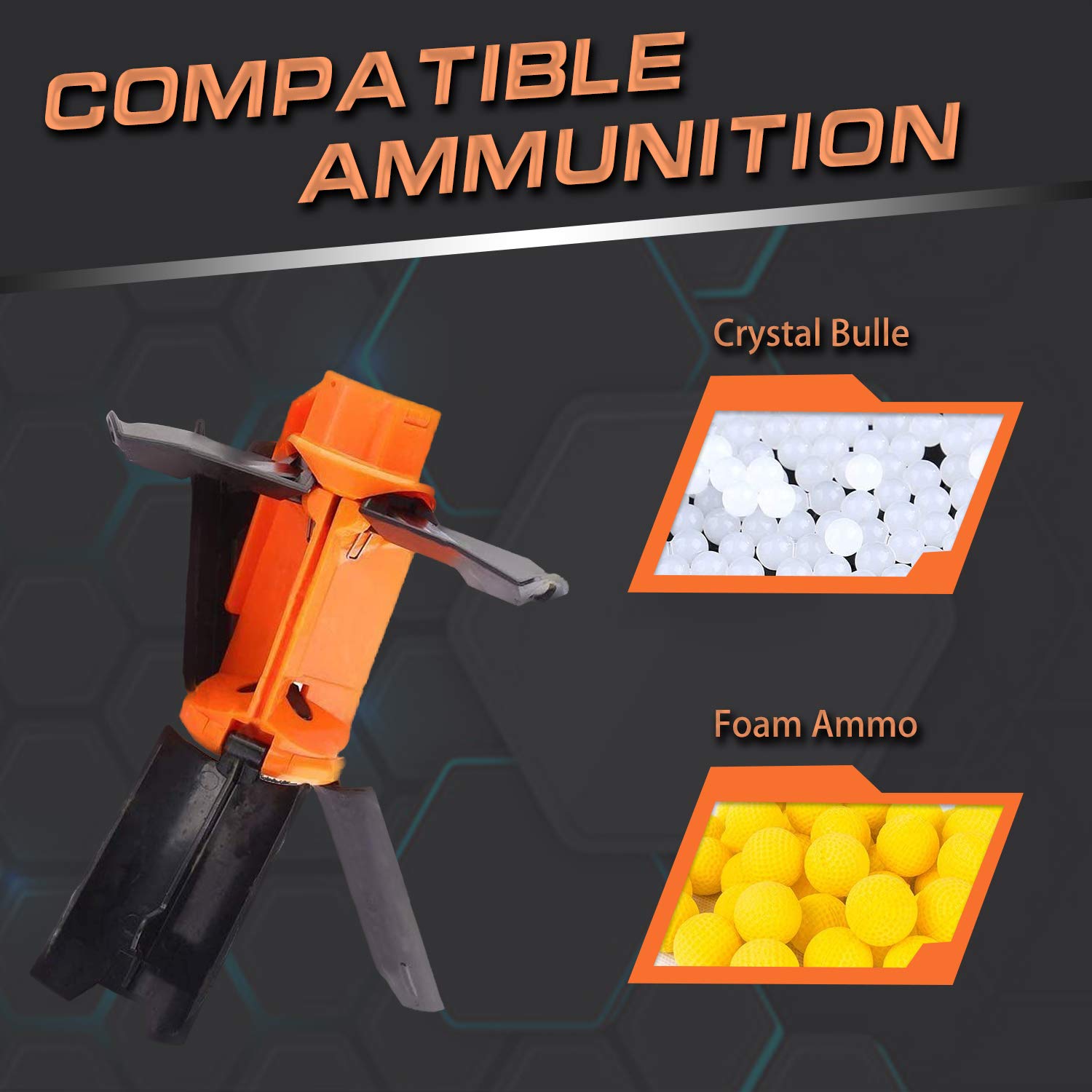 Ruibytree CS toy side-cover open, easy loading of foam bullets.