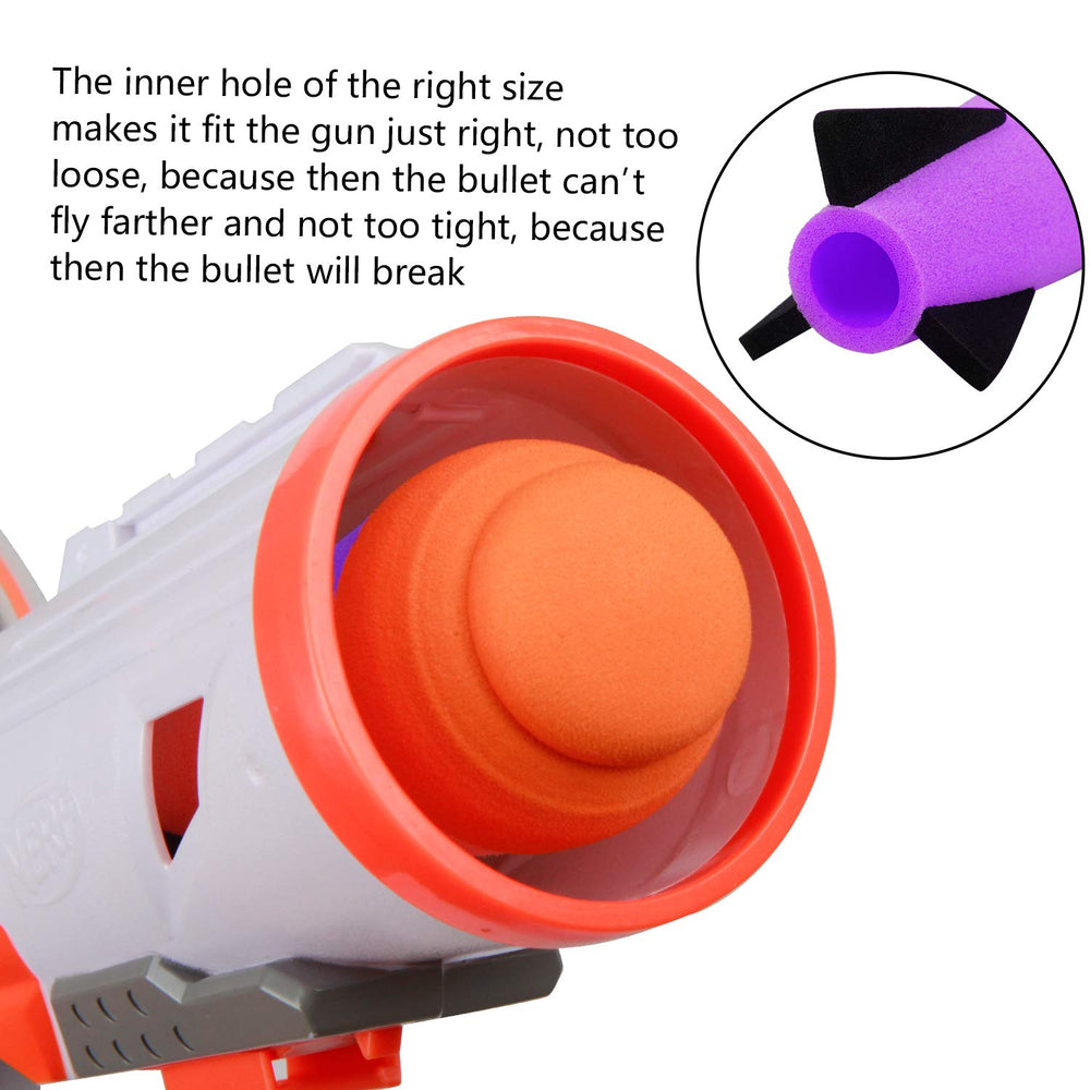 Ruibytree purple foam missiles designed for durable, reusable Nerf gameplay