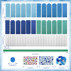 Ruicnte artificial snowflake stickers create frosty accents.