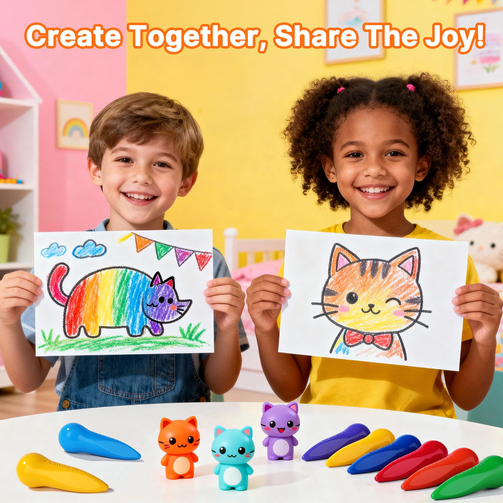 RuiHawk anti-roll triangle shape keeps crayons on the table.