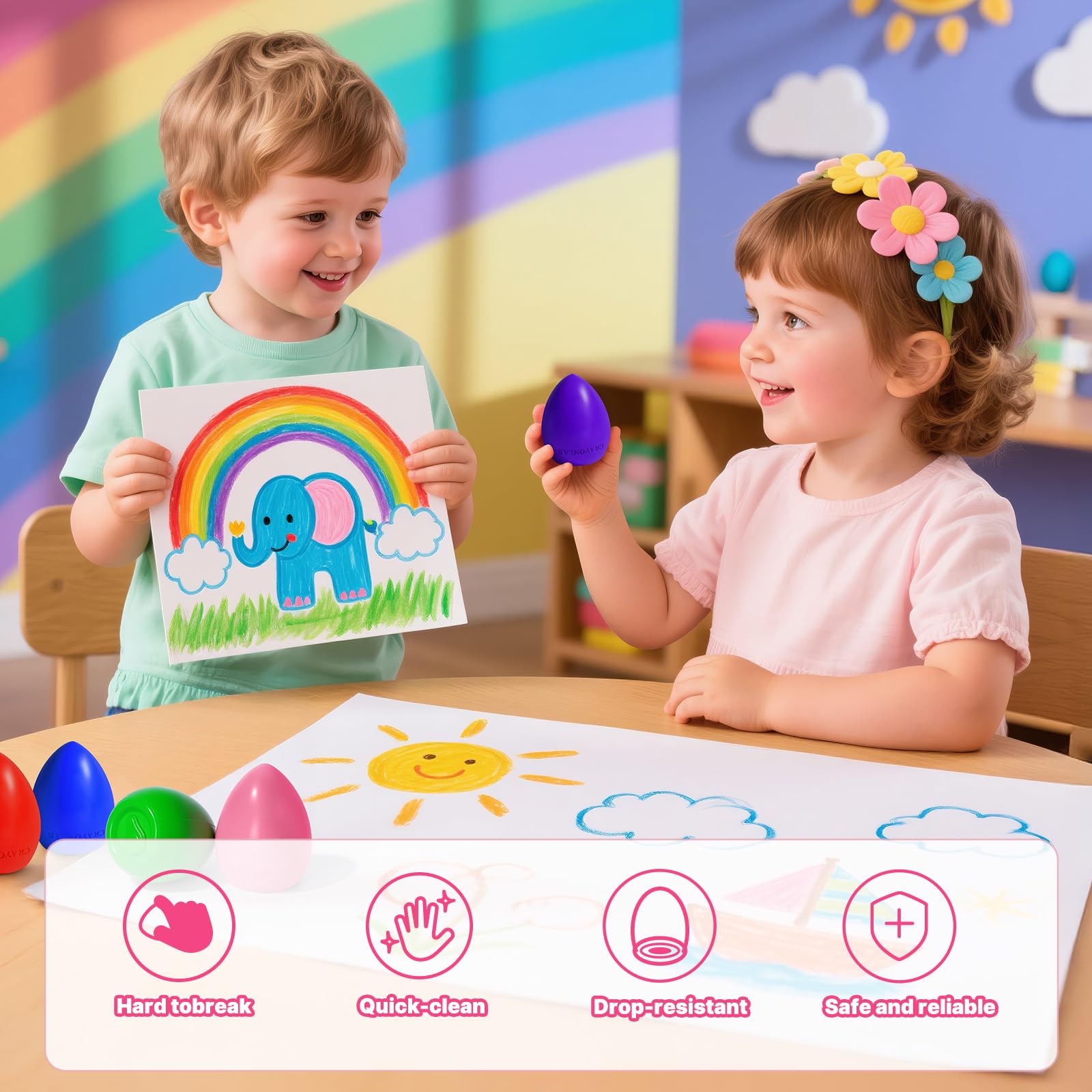 RuiHawk durable break-resistant eggs withstand lively art sessions.
