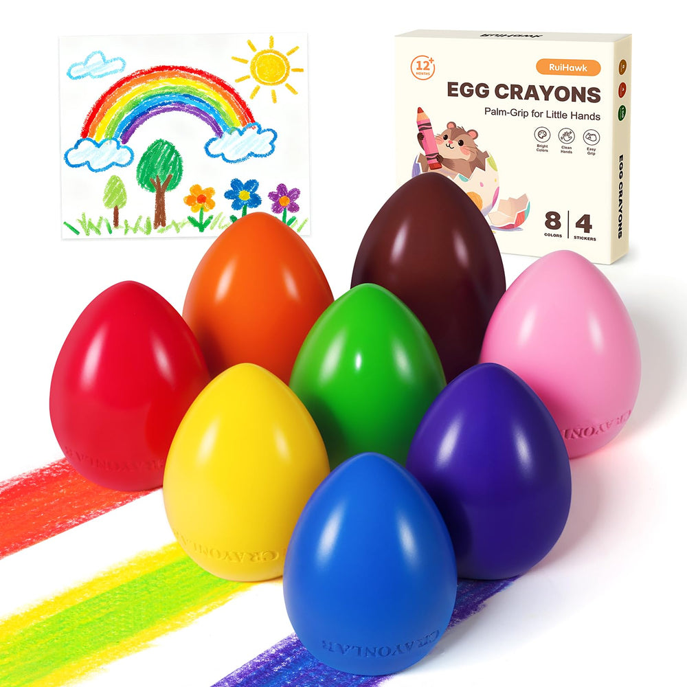 RuiHawk egg crayons with food prints promote color recognition for toddlers.
