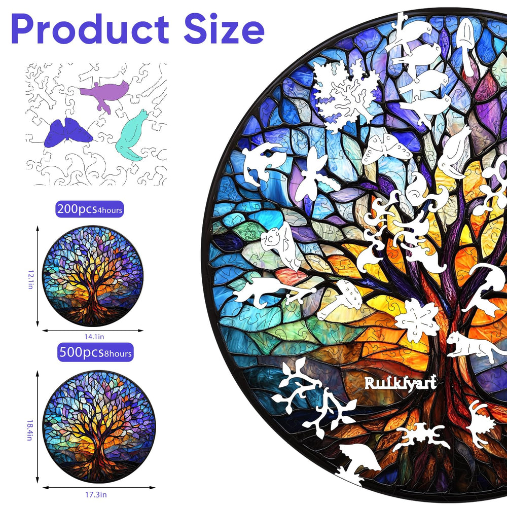 Ruikiyart stained-glass tree design for high-end decorative appeal.