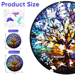 Ruikiyart stained-glass tree design for high-end decorative appeal.