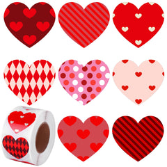 Ruisita valentines stickers 600-count roll for easy gift and envelope decoration