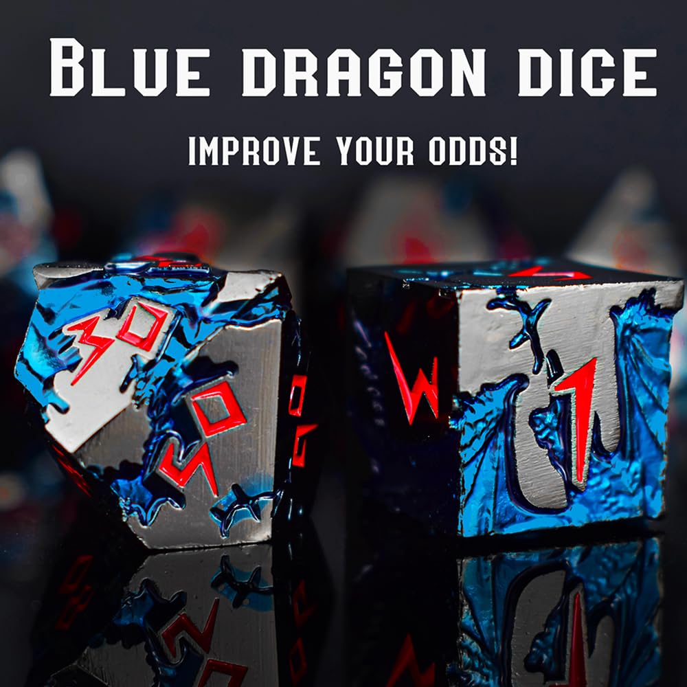 Rule Dice detailed engravings improve readability during critical moments.