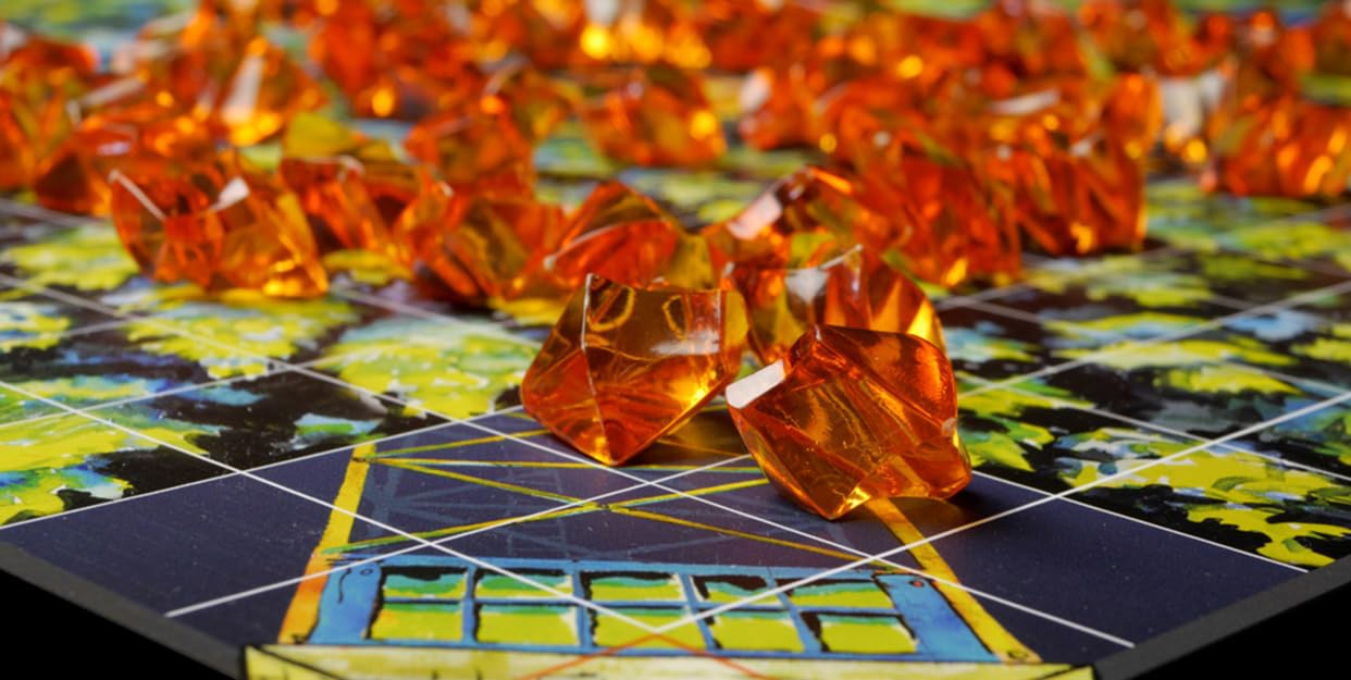 Runaway Parade Fire Tower Deluxe custom meeples bring the crew to life.