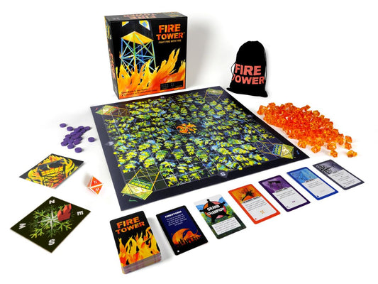 Runaway Parade Fire Tower Deluxe fire gems add tactile scoring and visual flair.