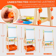 Rundad Kids Easel height adjustable grows with children
