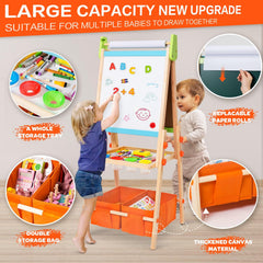 Rundad Kids Easel storage tray keeps supplies organized