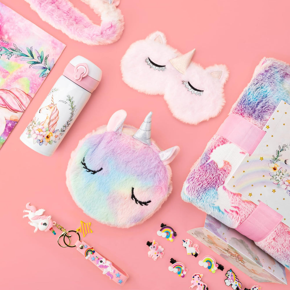 Runeaoys unicorn hair band and clip for colorful everyday styling.