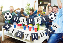 Runhiskii Soccer Banner kitchen-livingroom-display creates a photo-worthy celebration area
