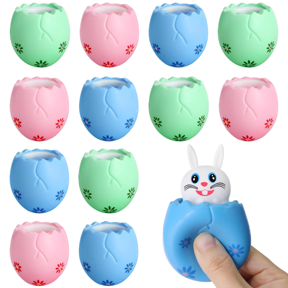 RunNico Easter egg squishy blue for quick stress relief on the go
