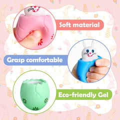 RunNico rabbit squishy white as a desk fidget for focus and calm