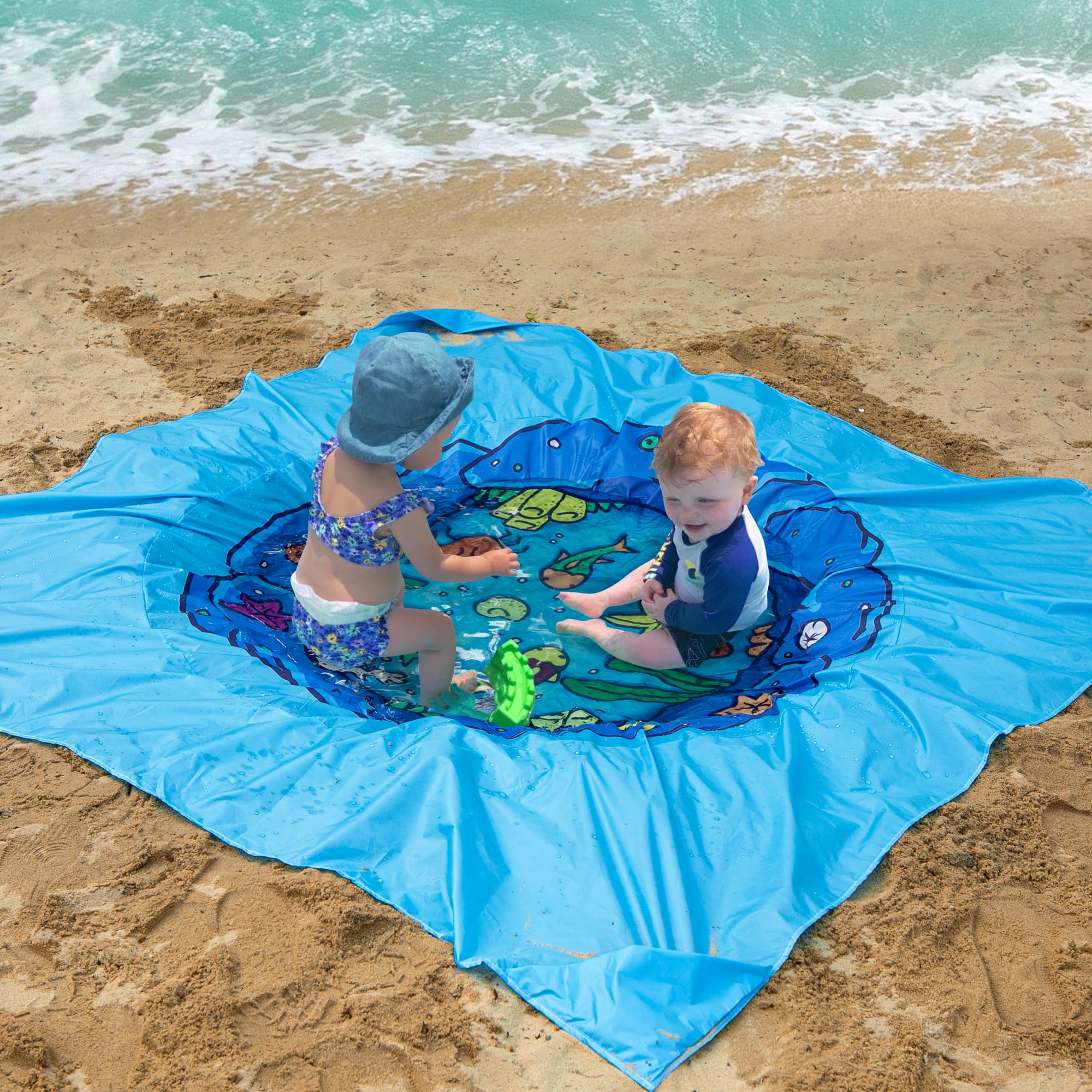 RunNico water bucket included for easy filling and quick water storage during outdoor fun.
