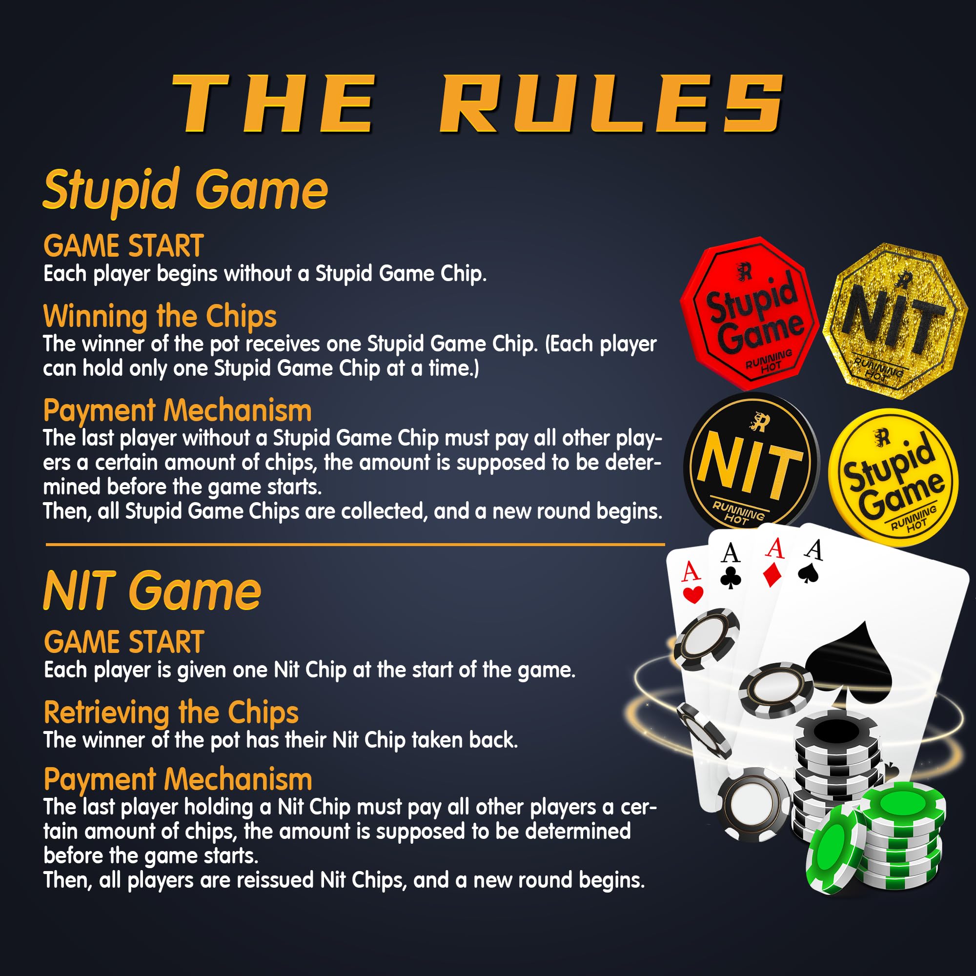 RUNNING HOT poker-night-nit-buttons enhance table presence and fun.
