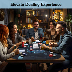 RUNNING HOT Pro Poker Mat 70x35 size fits home or events.