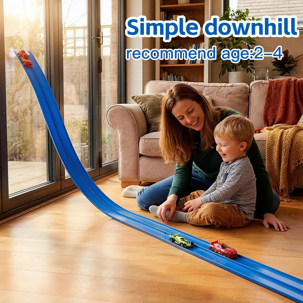 RuoKmaxx track suction cups cling to windows for vertical or horizontal play.