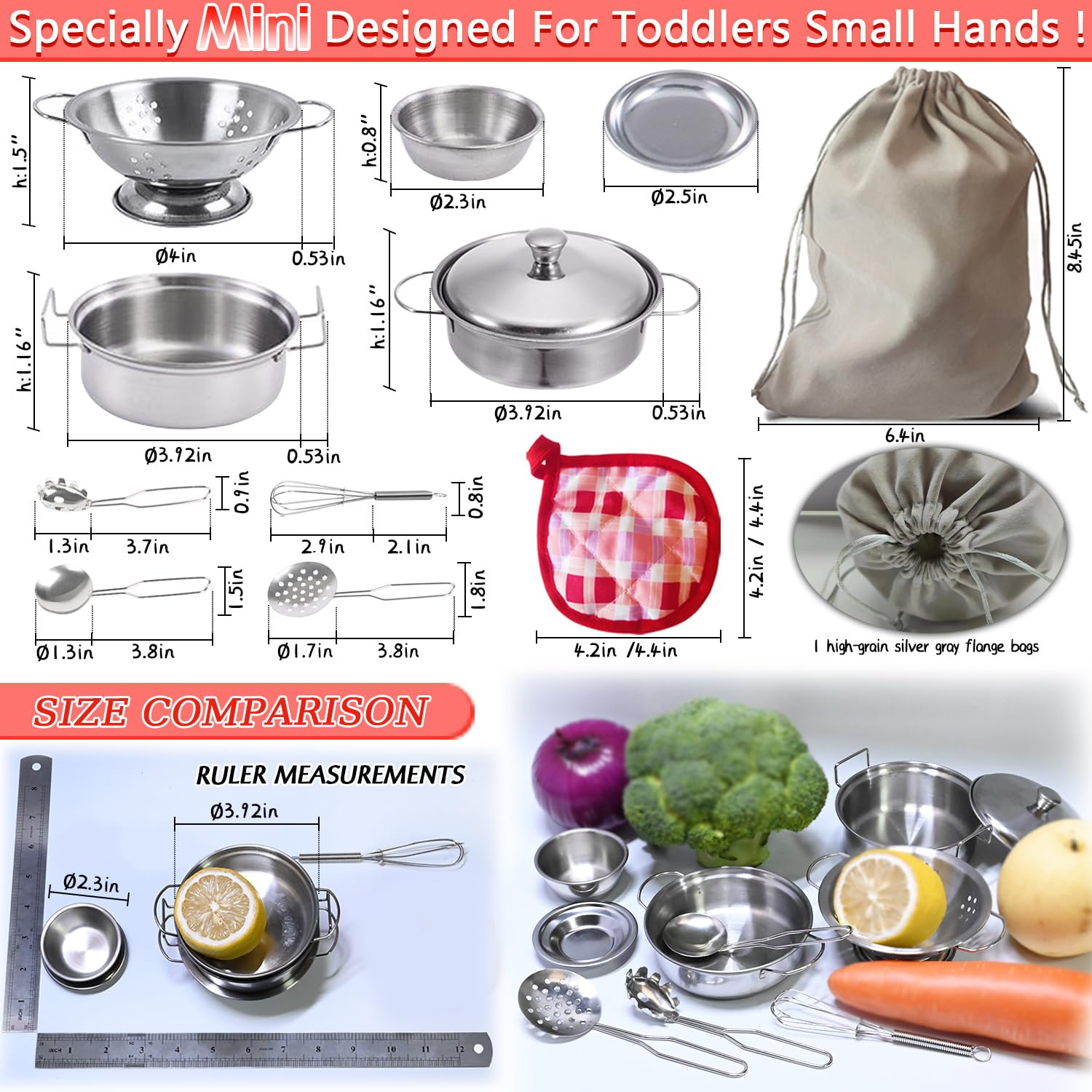 Rupnoflbui mini kitchen set bowl and saucer for serving pretend meals