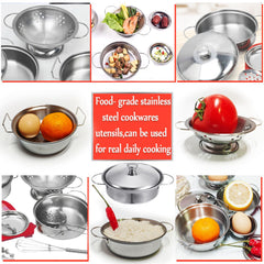 Rupnoflbui mini kitchen set colander for imaginative cleanup after play