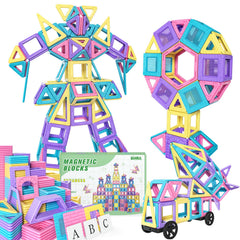Rurvale 100Pcs magnetic blocks set for unlimited building creativity