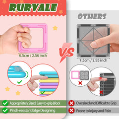 Rurvale learning activity tiles encourage color and shape recognition.