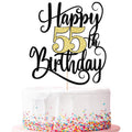 Ruscalin happy 55th birthday cake topper with a sparkling surface for festive desserts.