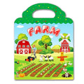RUSON farm stickers book cover with vibrant farm scenes for imaginative play