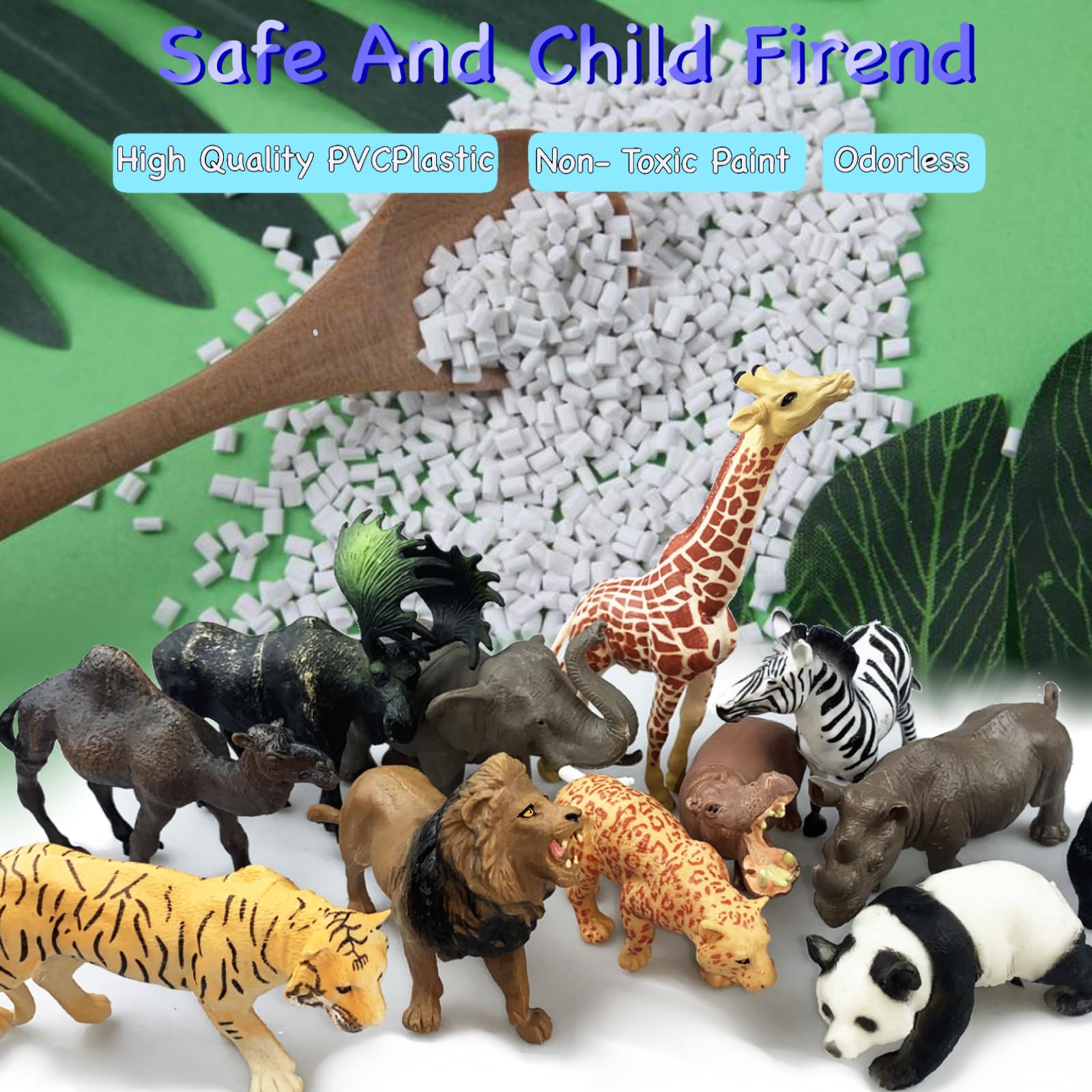 RUSON giraffe realistic jungle figure adds height to play scenes and displays.