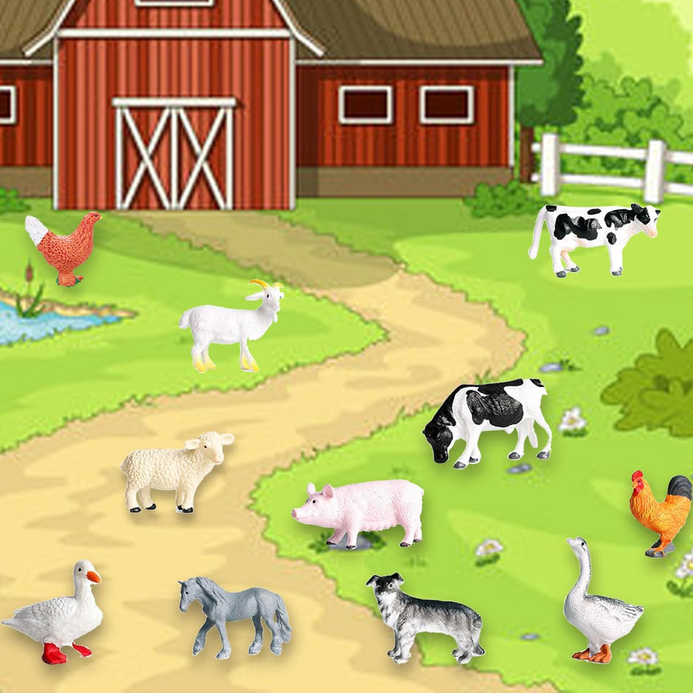 RUSON goat figurine miniatures ideal for role-play and animal science activities.