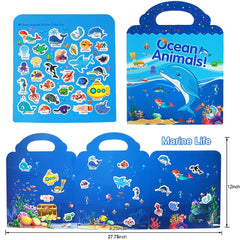 RUSON Ocean Sticker Set of reusable pieces for creative storytelling.