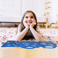 RUSON reusable sticker book Animals scene page invites imagination and words.