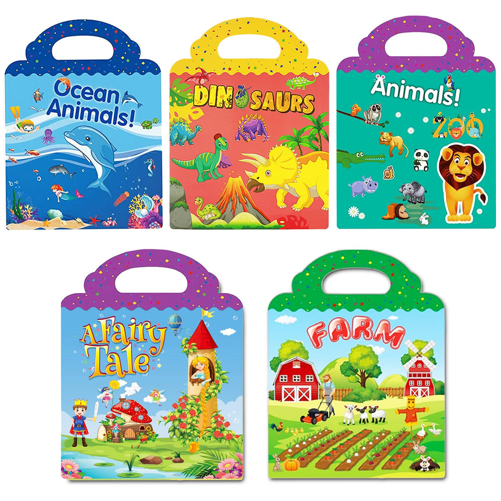 RUSON reusable sticker book Fairy scene page for creative play.
