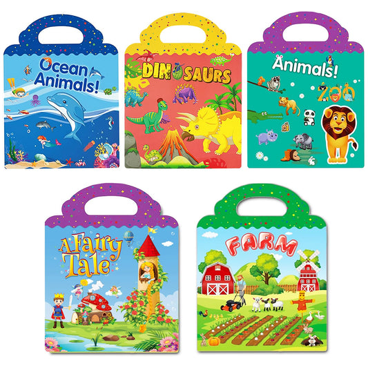 RUSON reusable sticker book Fairy scene page for creative play.