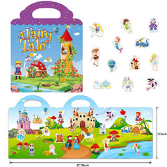 RUSON reusable sticker book—scene inside image, supports imaginative play with waterproof stickers