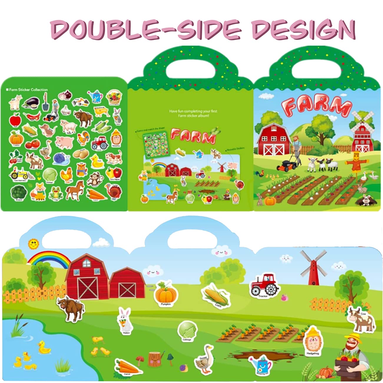 RUSON reusable stickers on scene pages for endless storytelling and play