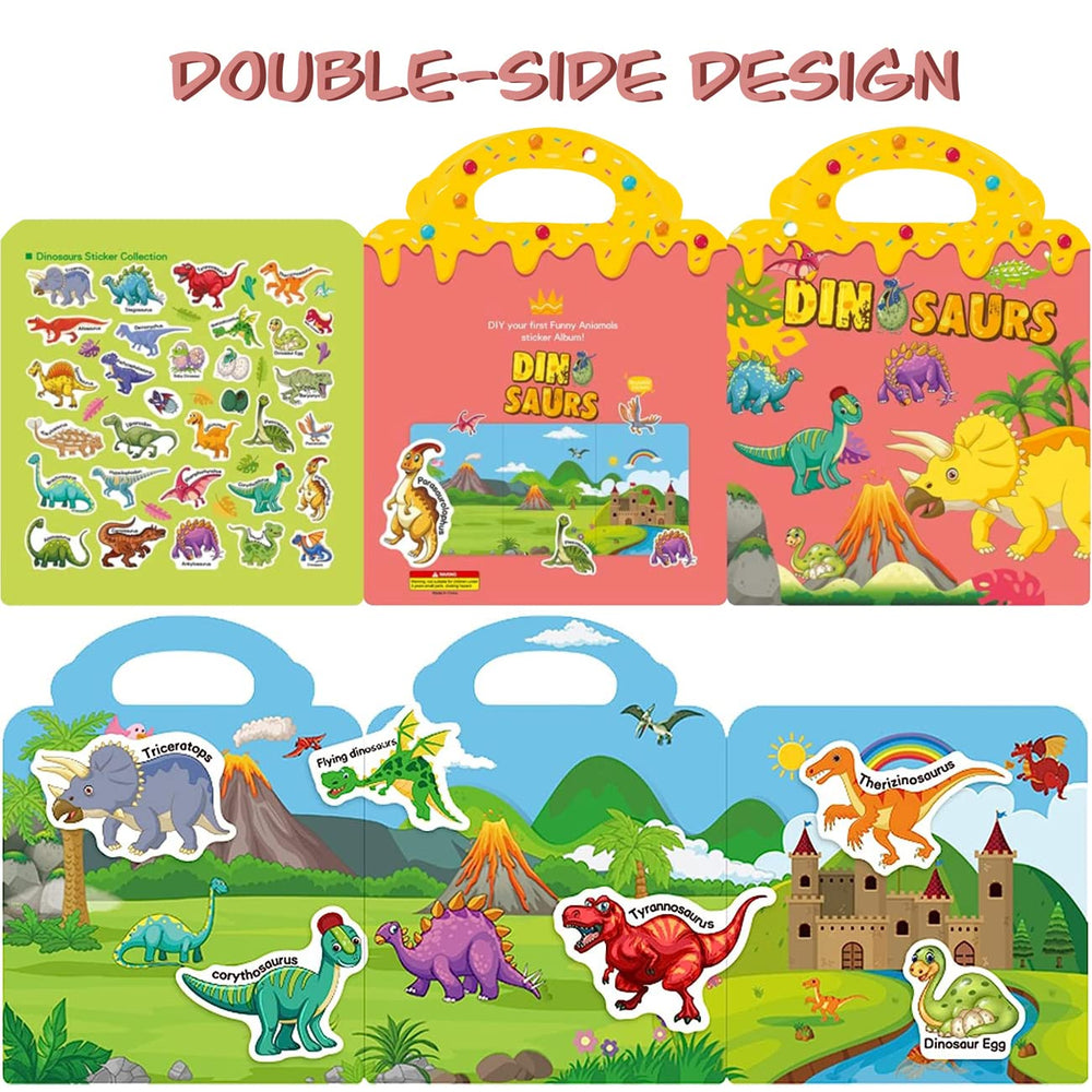 RUSON sticker book portable handle design supports on the go fun