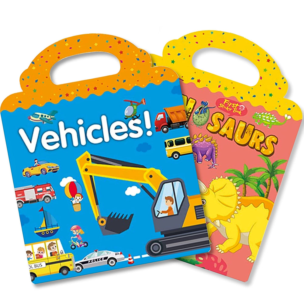RUSON sticker book vehicles scene for kids, ideal for travel and imaginative play