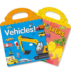 RUSON sticker book vehicles scene for kids, ideal for travel and imaginative play