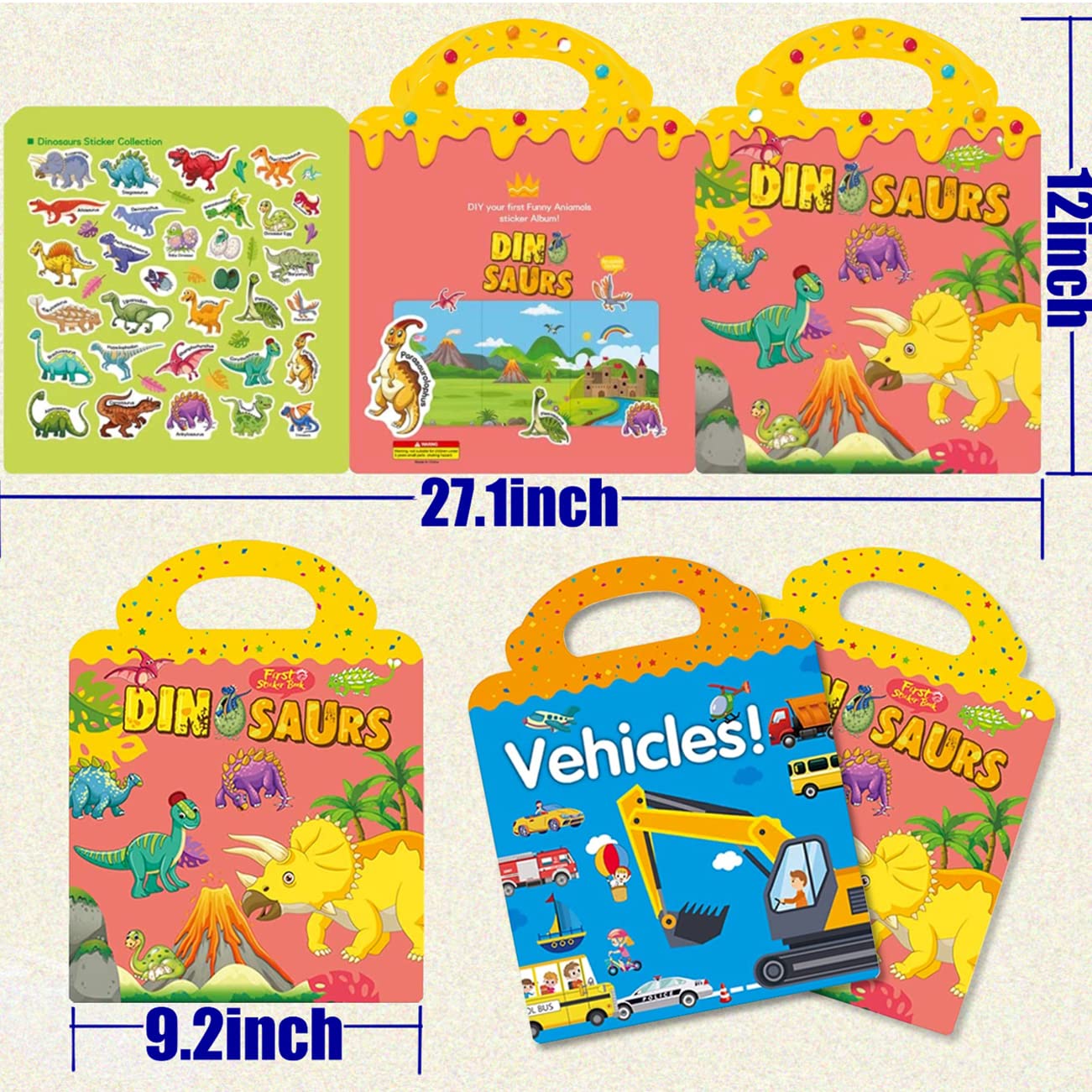 RUSON sticker book waterproof PVC material keeps stickers reusable