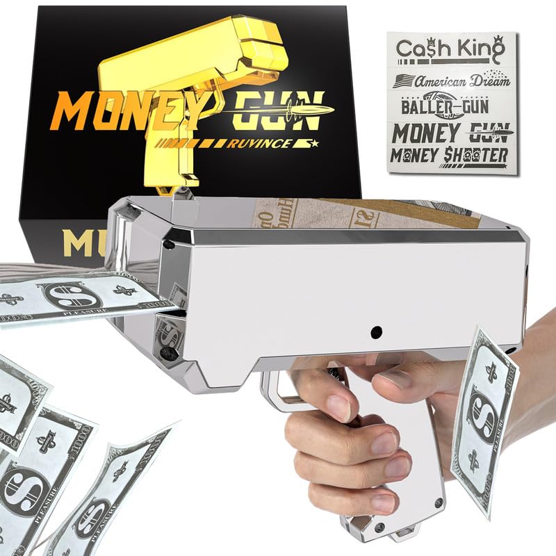 RUVINCE Money Gun top cover open for quick loading during shoots.