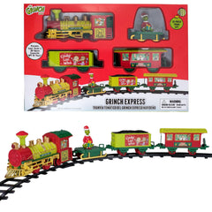 Ruz Grinch Holiday Express locomotive with light detail for festive displays.