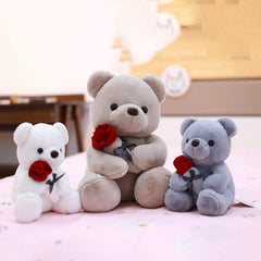 Ruzucoda plush bear close-up of soft fabric texture